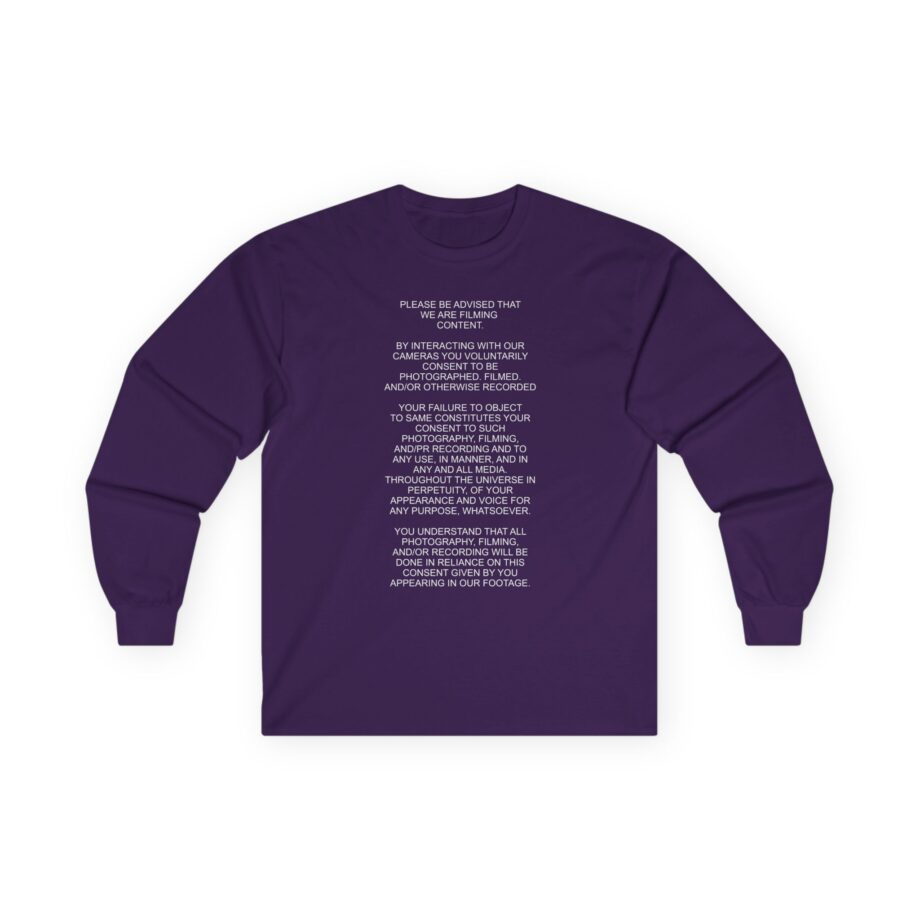 Nekrogoblikon We Are Filming Content Unisex Ultra Cotton Long Sleeve Tee