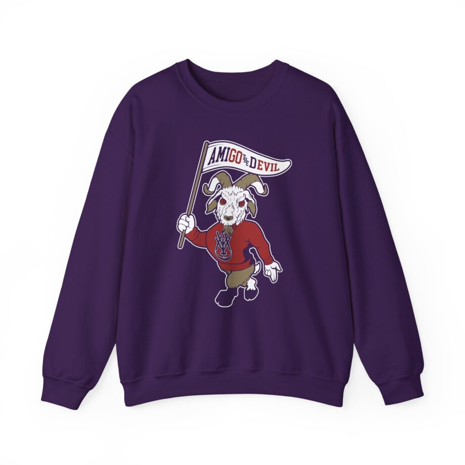 Amigo the Devil Go Evil Mascot Unisex Heavy Blend Crewneck Sweatshirt
