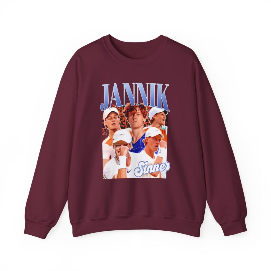 Jannik Sinner Retro Art Unisex Heavy Blend Crewneck Sweatshirt