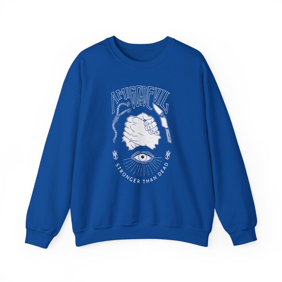 Amigo the Devil Stronger Than Dead Unisex Heavy Blend Crewneck Sweatshirt