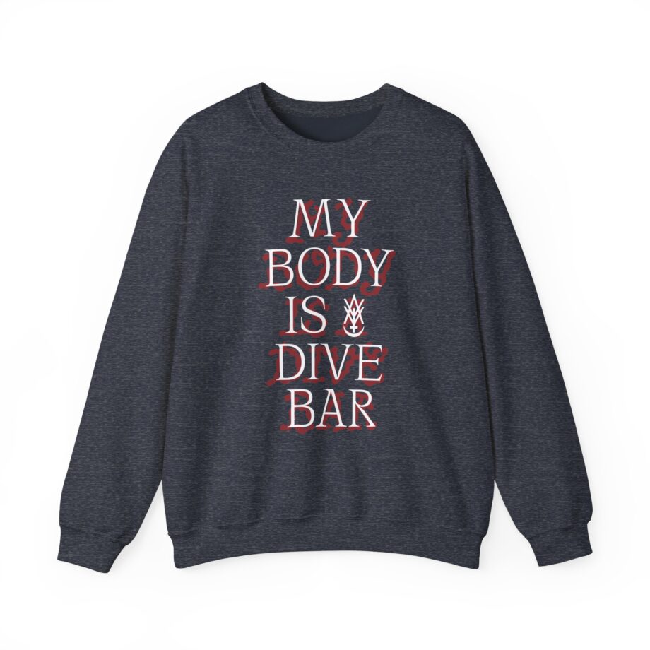 Amigo the Devil My Body is Dive Bar Unisex Heavy Blend Crewneck Sweatshirt