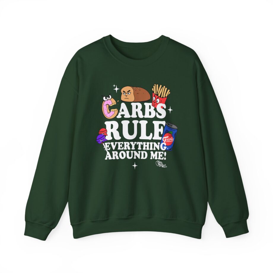 Method Man Carbs Rule Everything Around Me Unisex Heavy Blend Crewneck Sweatshirt