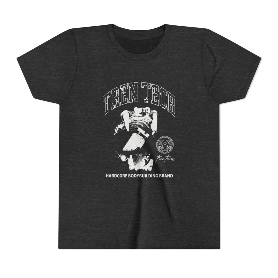Tren Tech Hardcore Bodybuilding Brand Youth Short Sleeve Tee