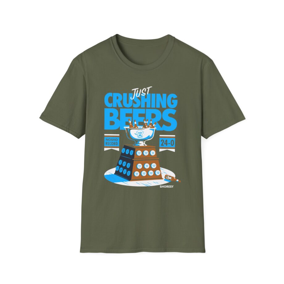 Shoresy Just Crushing Beers Unisex Softstyle T-shirt