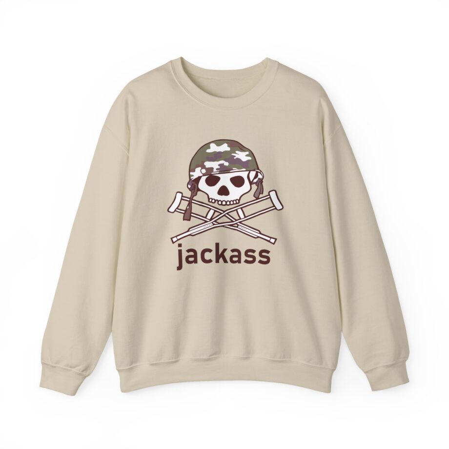 Jackass Camouflage Helmet Unisex Heavy Blend™ Crewneck Sweatshirt