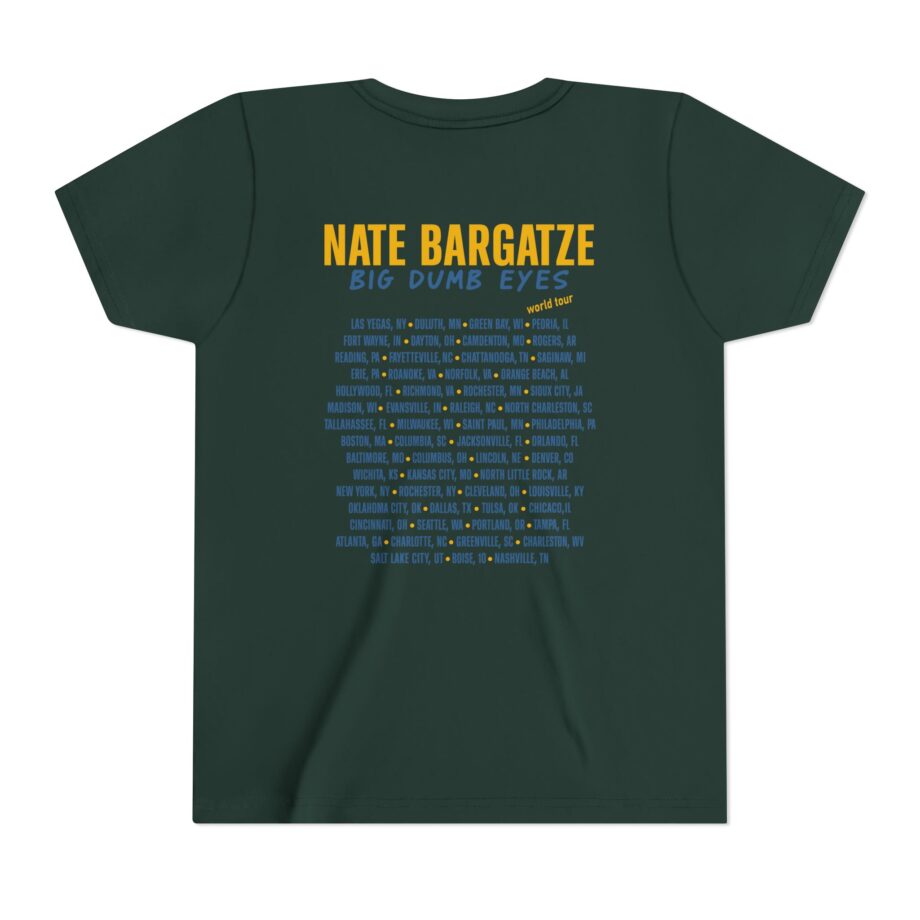 Nate Bargatze Big Dumb Eyes Tour Youth Short Sleeve Tee