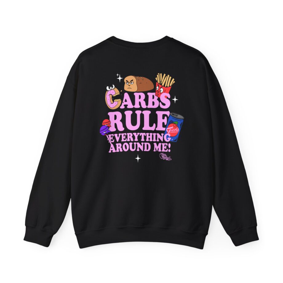 Method Man Carbs Rule Everything Around Me Unisex Heavy Blend Crewneck Sweatshirt