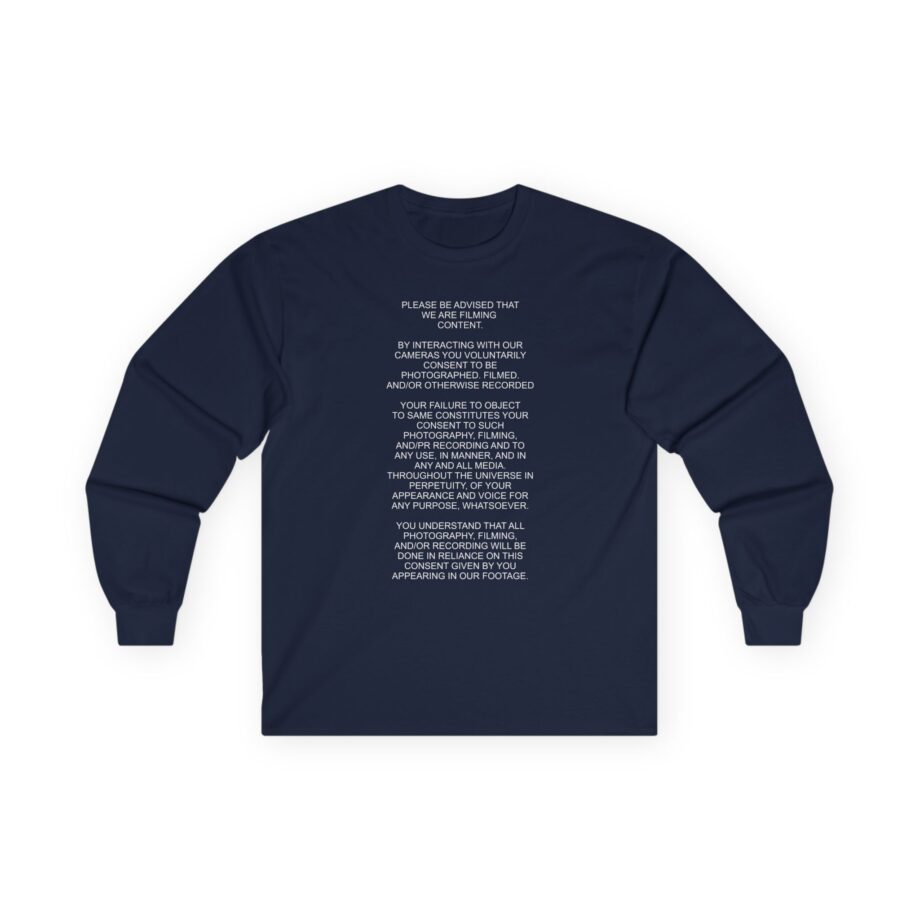 Nekrogoblikon We Are Filming Content Unisex Ultra Cotton Long Sleeve Tee