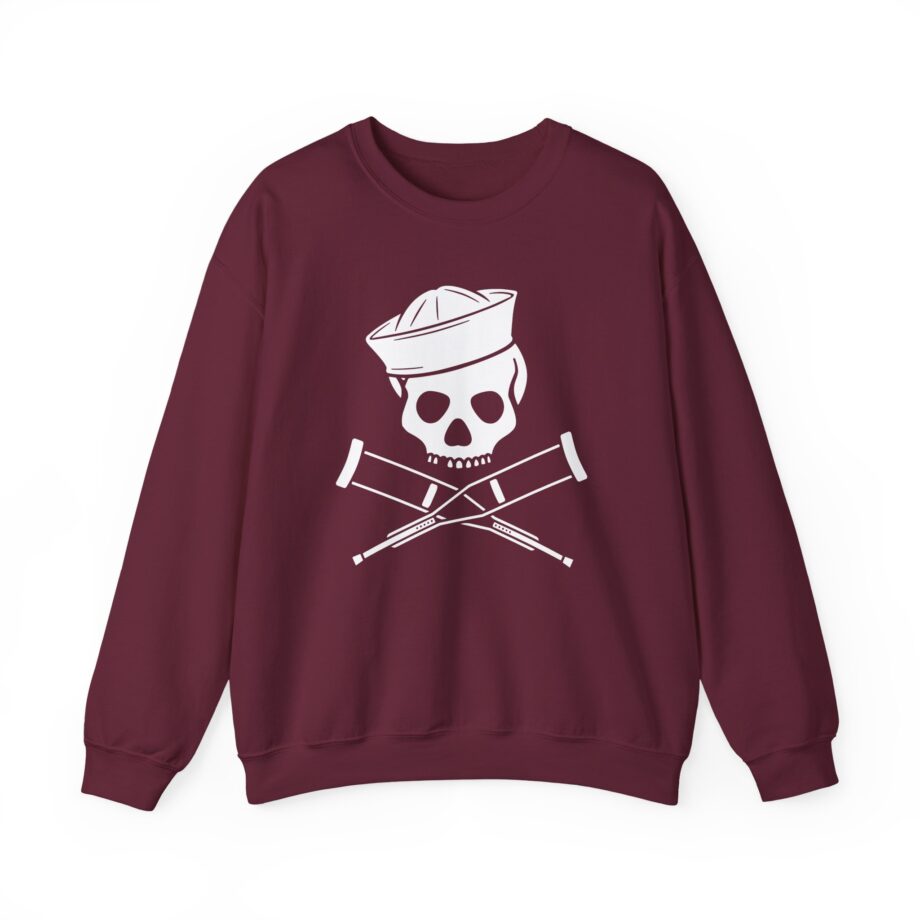 Jackass Skull and Crutches Unisex Heavy Blend™ Crewneck Sweatshirt