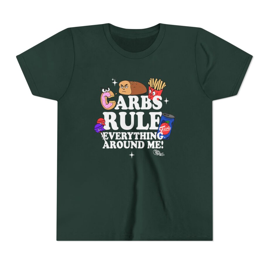 Method Man Carbs Rule Everything Around Me Youth Short Sleeve Tee