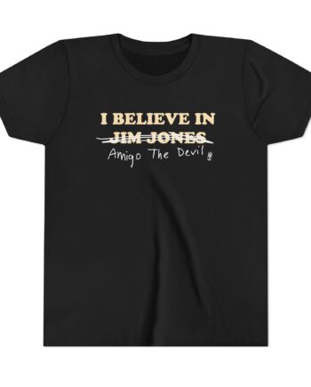 Amigo The Devil I Believe In Jim Jones Youth Short Sleeve Tee