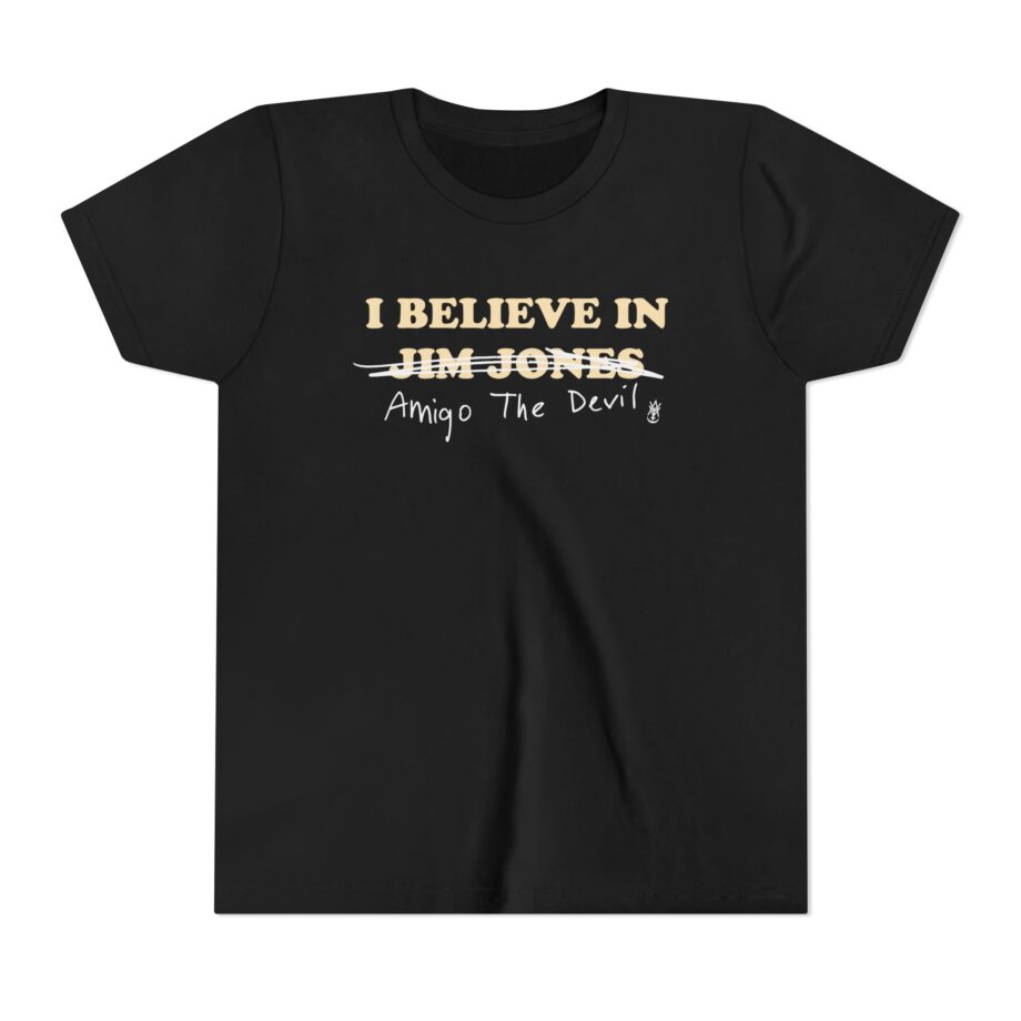 Amigo The Devil I Believe In Jim Jones Youth Short Sleeve Tee