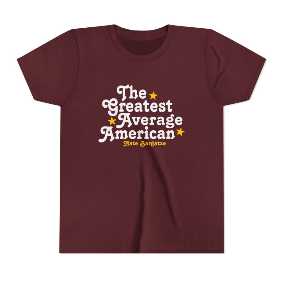 The Greatest Average American Nate Bargatze Youth Short Sleeve Tee
