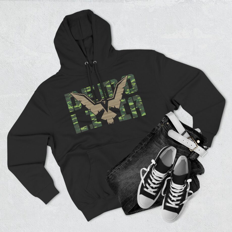 Eagle Emblem Three-Panel Fleece Hoodie