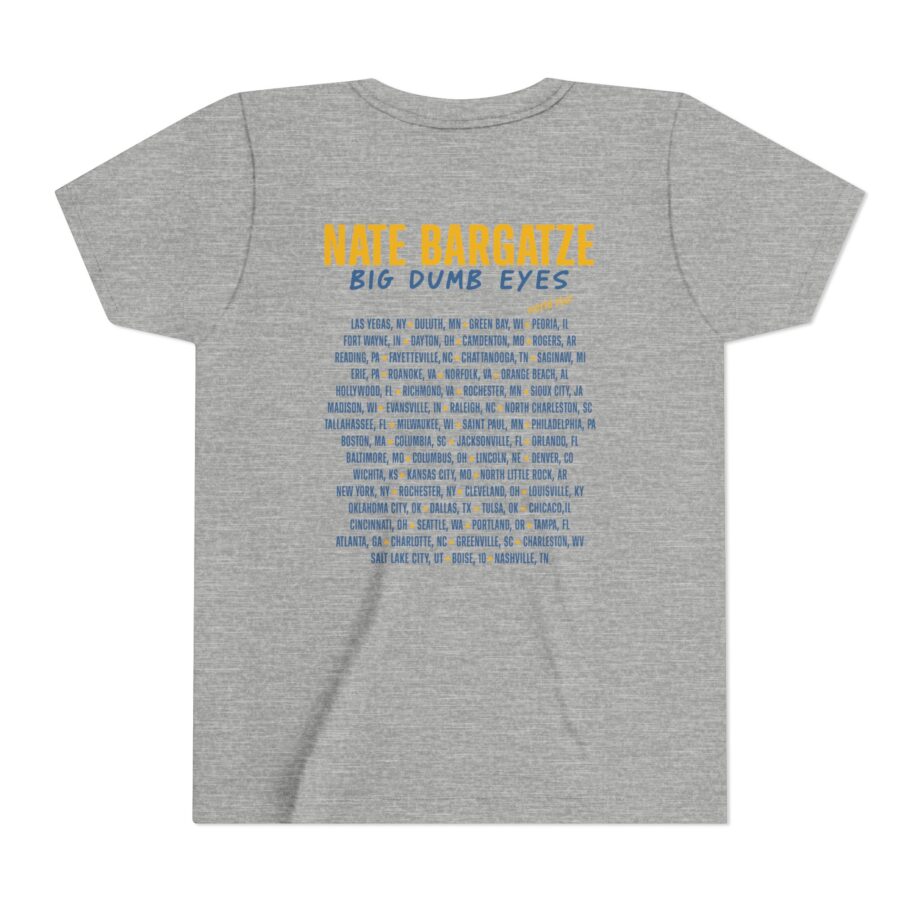 Nate Bargatze Big Dumb Eyes Tour Youth Short Sleeve Tee