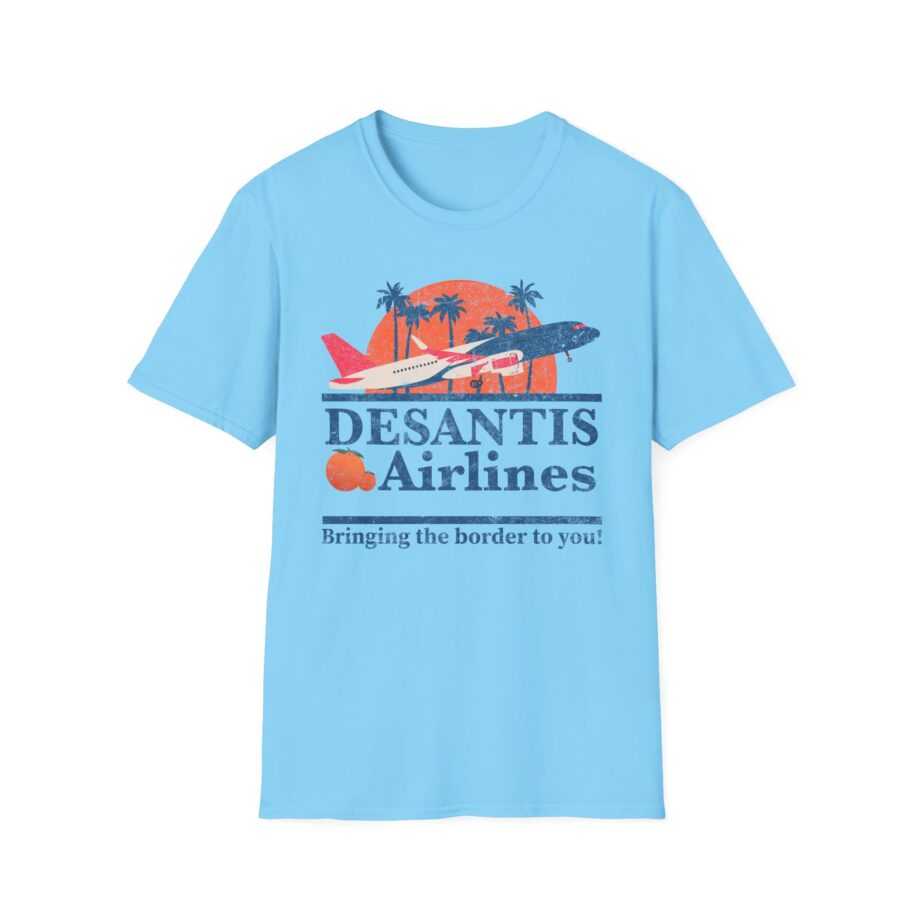 Ron Desantis Desantis Airlines Political Meme Governor Unisex Softstyle T-shirt