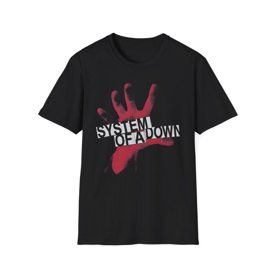 System of a Down Self Titled Red Hand Logo Unisex Softstyle T-Shirt