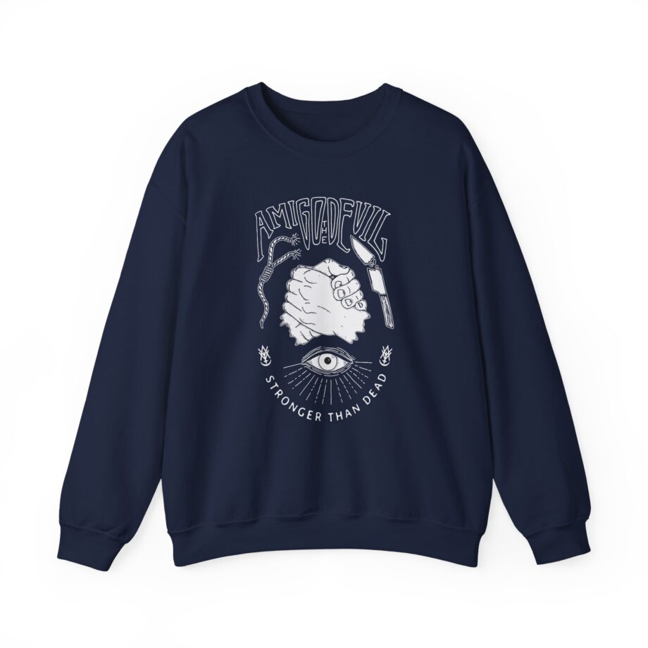Amigo the Devil Stronger Than Dead Unisex Heavy Blend Crewneck Sweatshirt