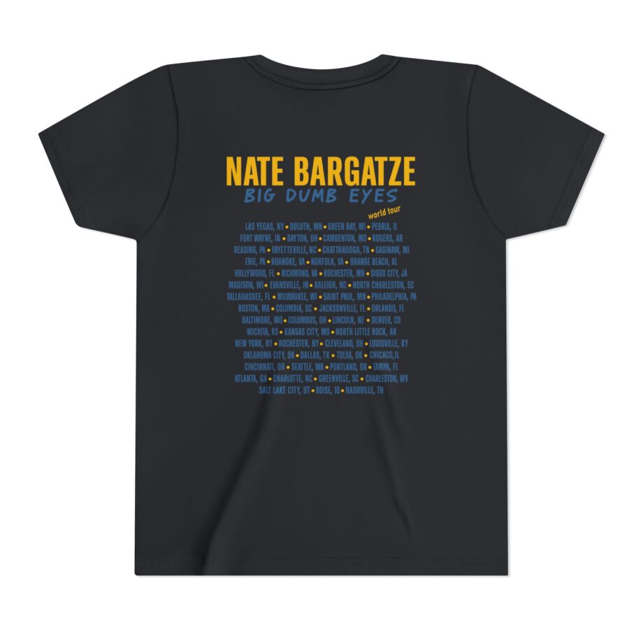 Nate Bargatze Big Dumb Eyes Tour Youth Short Sleeve Tee