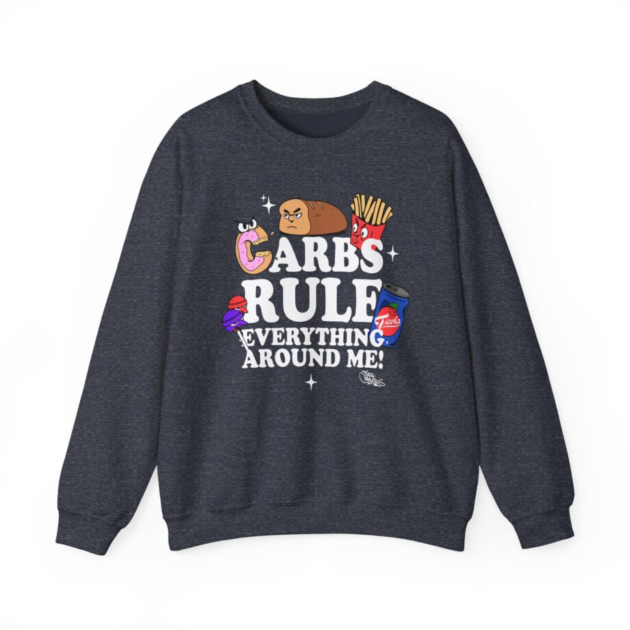 Method Man Carbs Rule Everything Around Me Unisex Heavy Blend Crewneck Sweatshirt