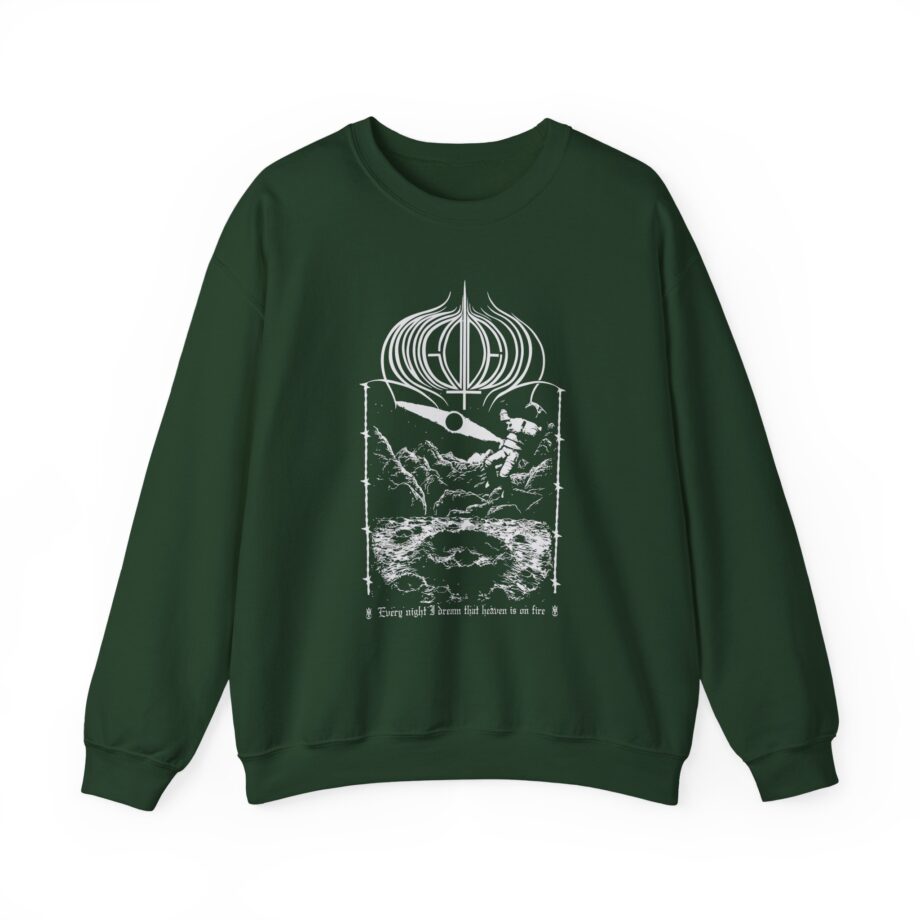 Amigo the Devil  Heavens on Fire Unisex Heavy Blend Crewneck Sweatshirt