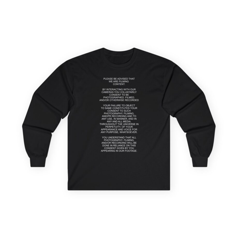 Nekrogoblikon We Are Filming Content Unisex Ultra Cotton Long Sleeve Tee