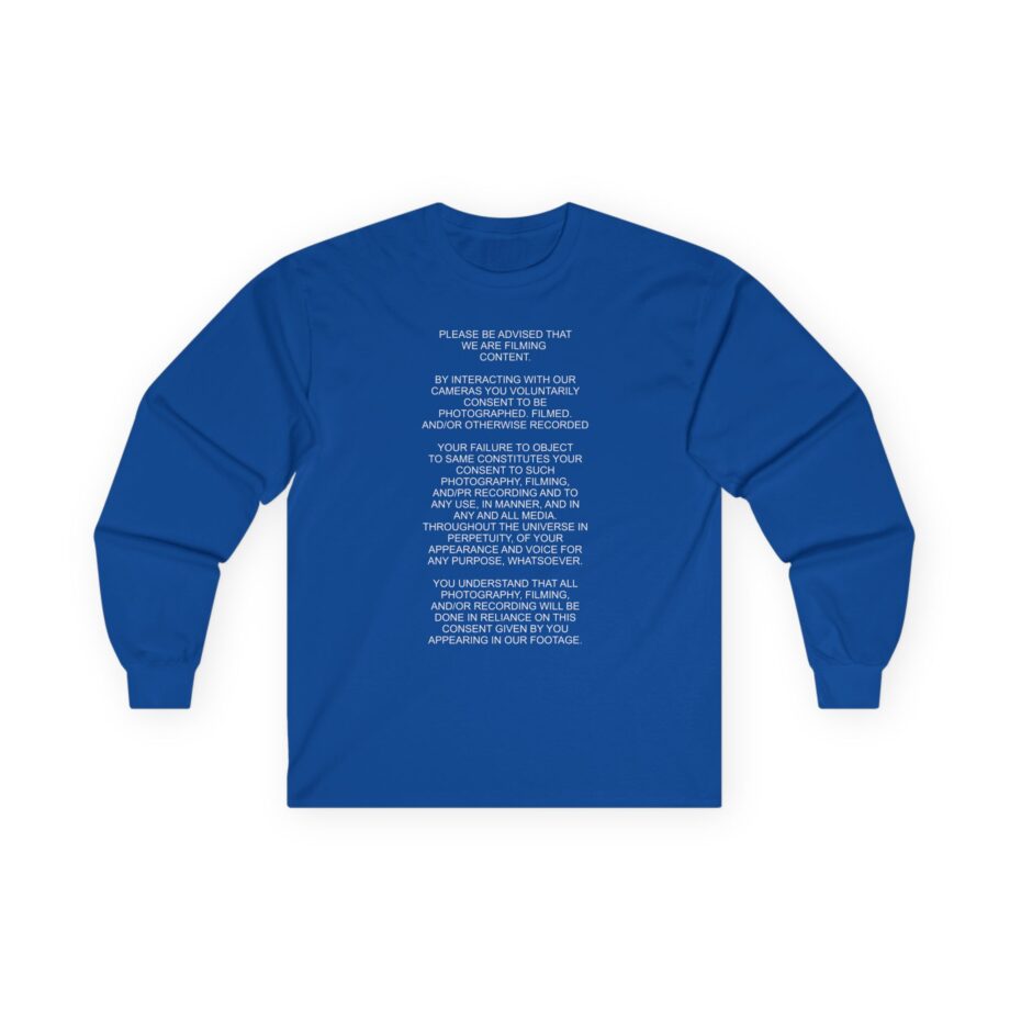 Nekrogoblikon We Are Filming Content Unisex Ultra Cotton Long Sleeve Tee