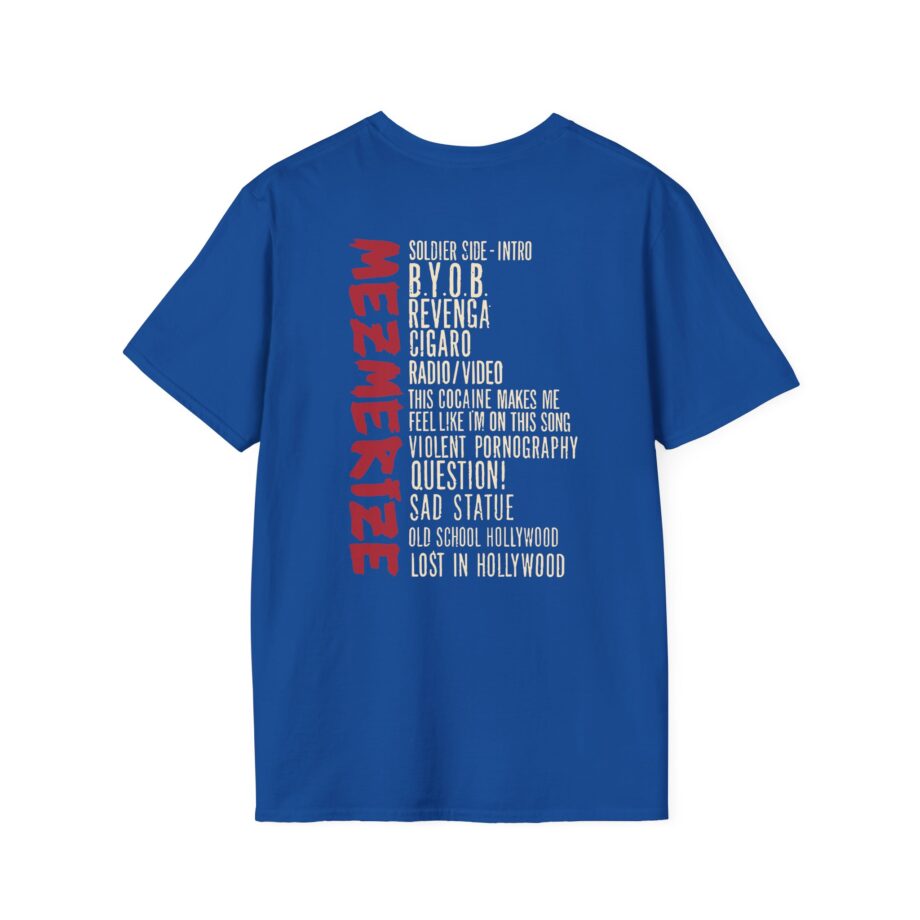 System of a Down Mezmerize Tracklist Unisex Softstyle T-Shirt