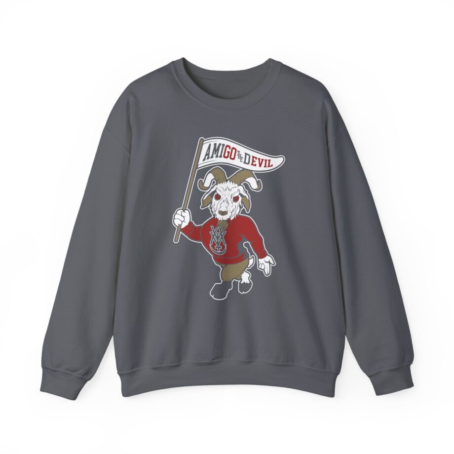 Amigo the Devil Go Evil Mascot Unisex Heavy Blend Crewneck Sweatshirt