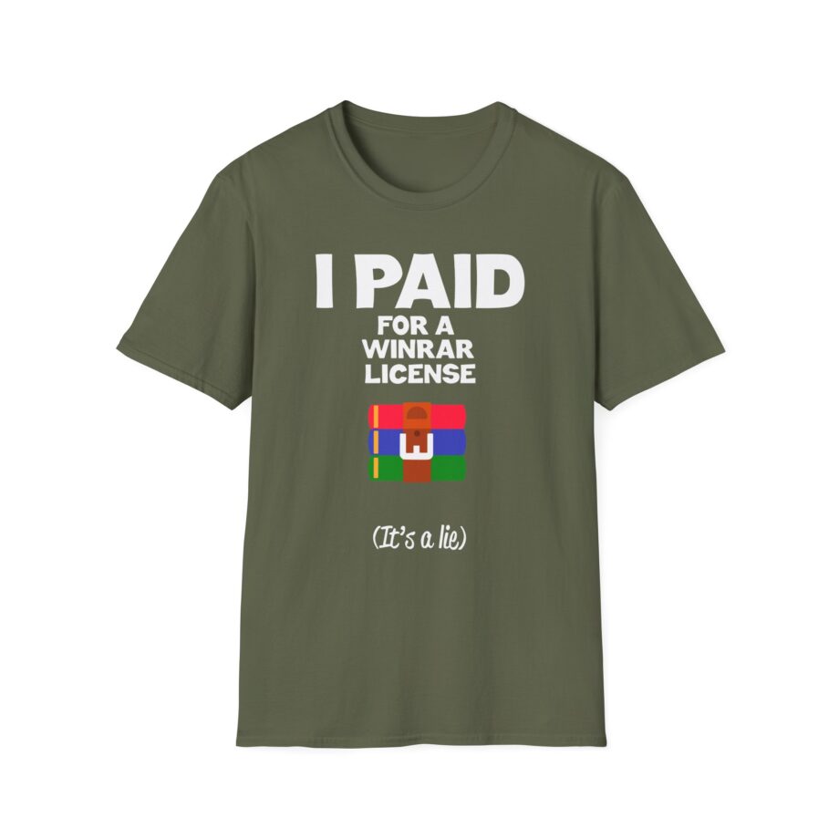 I Paid for a Winrar License Unisex Softstyle T-Shirt