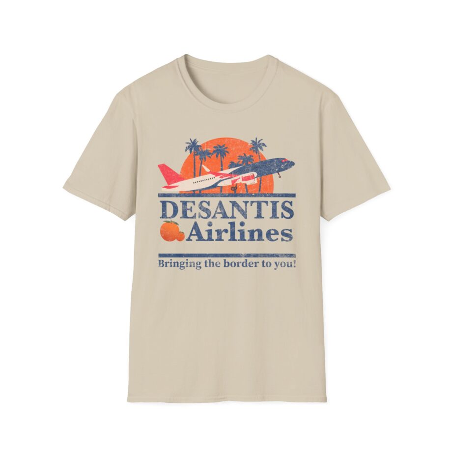 Ron Desantis Desantis Airlines Political Meme Governor Unisex Softstyle T-shirt