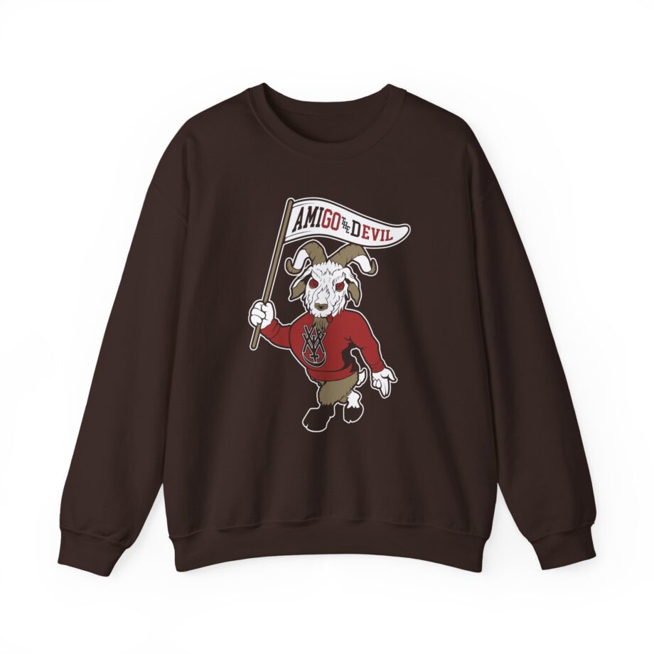 Amigo the Devil Go Evil Mascot Unisex Heavy Blend Crewneck Sweatshirt