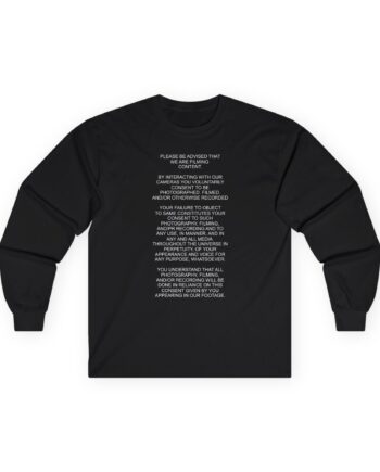 Nekrogoblikon We Are Filming Content Unisex Ultra Cotton Long Sleeve Tee