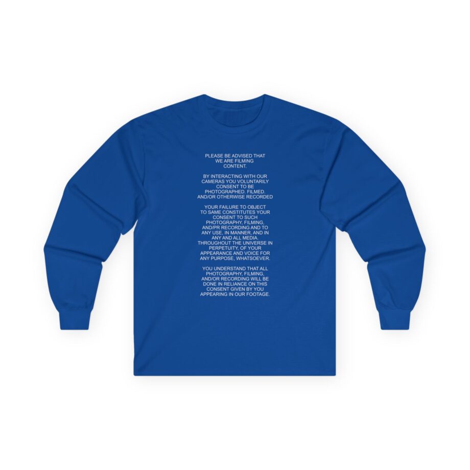 Nekrogoblikon We Are Filming Content Unisex Ultra Cotton Long Sleeve Tee