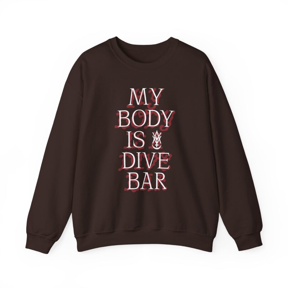 Amigo the Devil My Body is Dive Bar Unisex Heavy Blend Crewneck Sweatshirt