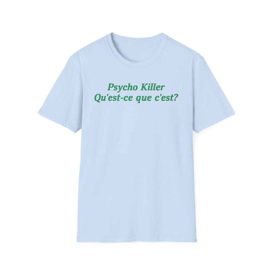 Talking Heads X Miley Psycho Killer Unisex Softstyle T-shirt