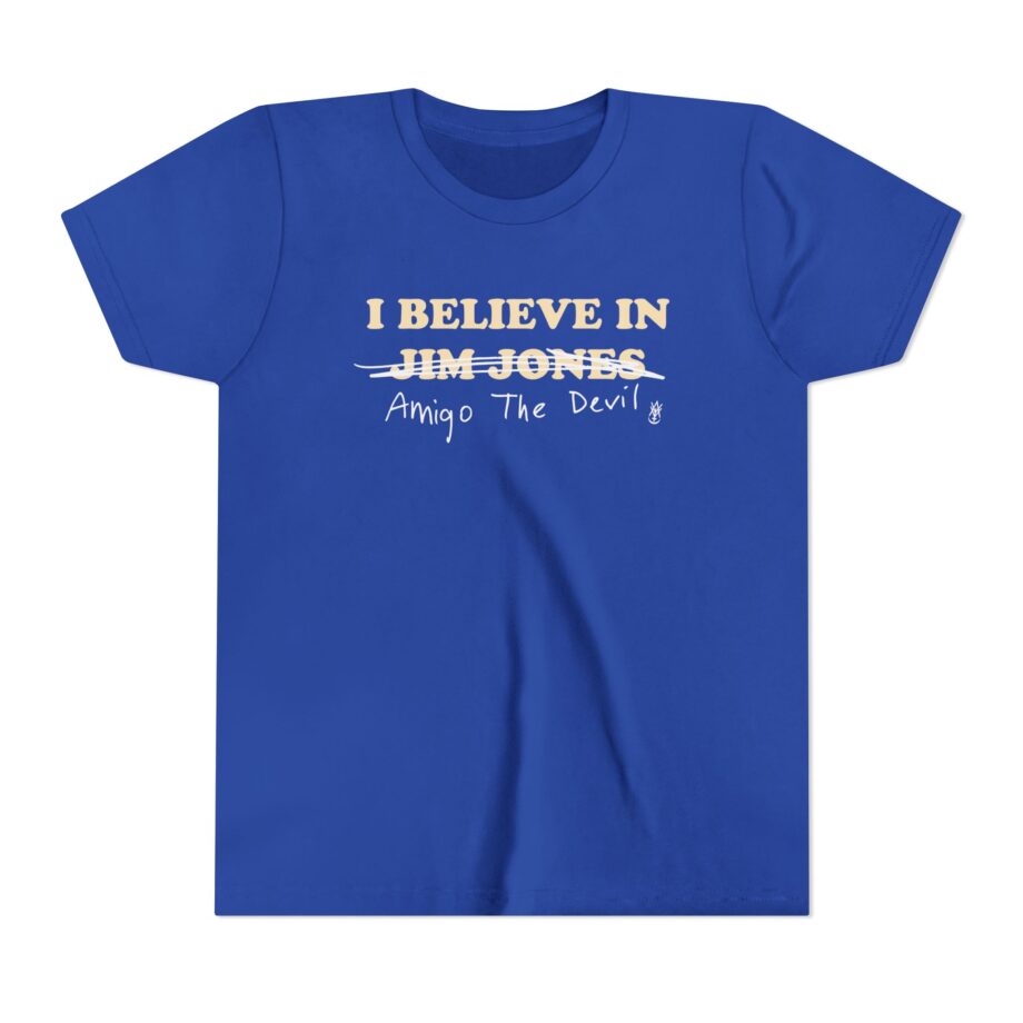 Amigo The Devil I Believe In Jim Jones Youth Short Sleeve Tee
