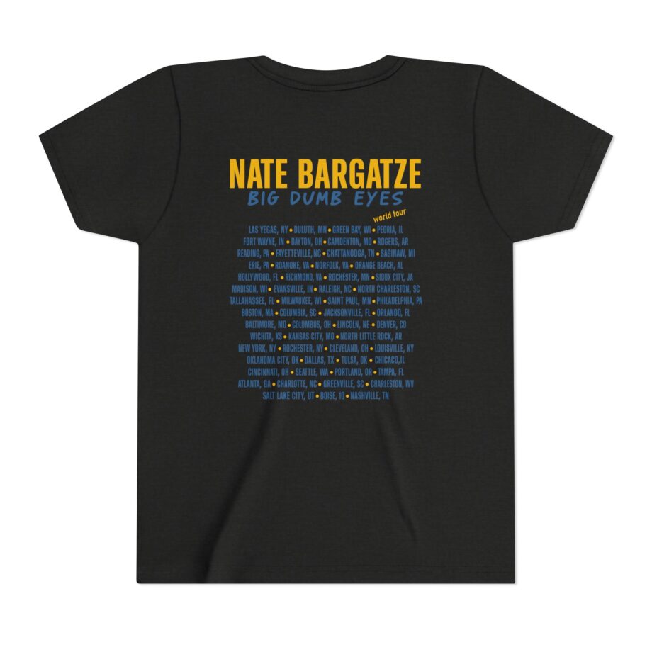 Nate Bargatze Big Dumb Eyes Tour Youth Short Sleeve Tee