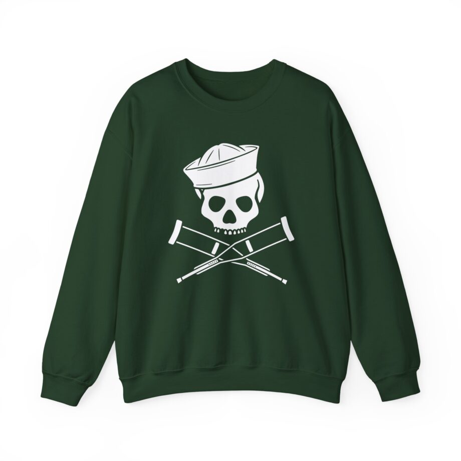 Jackass Skull and Crutches Unisex Heavy Blend™ Crewneck Sweatshirt