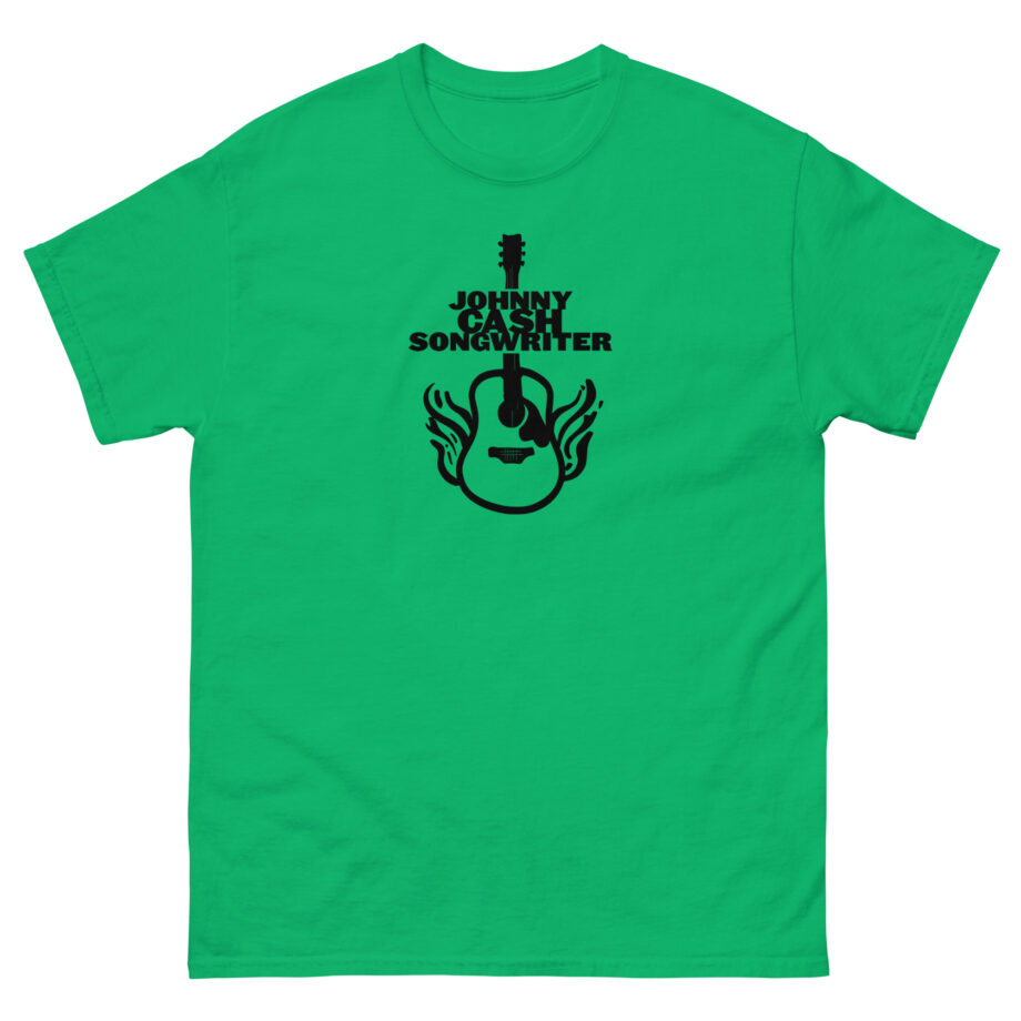 Johnny Cash Flaming Guitar Unisex classic tee
