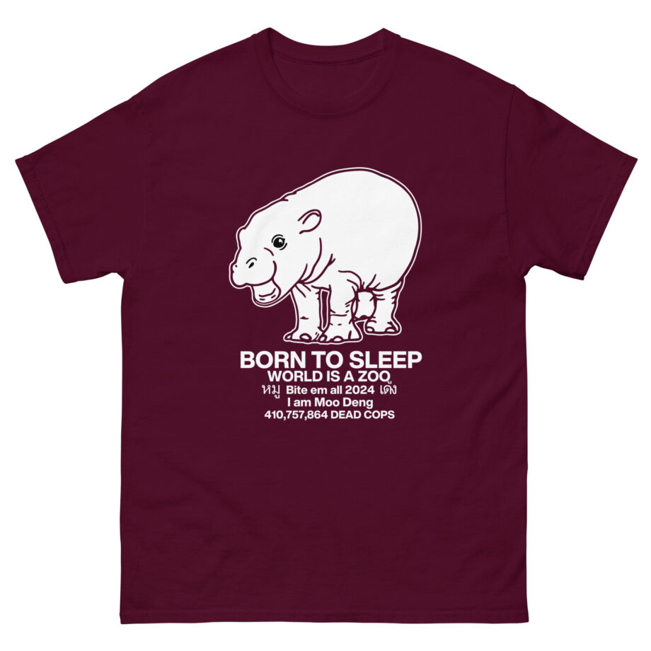 Moo Deng Born to Sleep Unisex classic tee